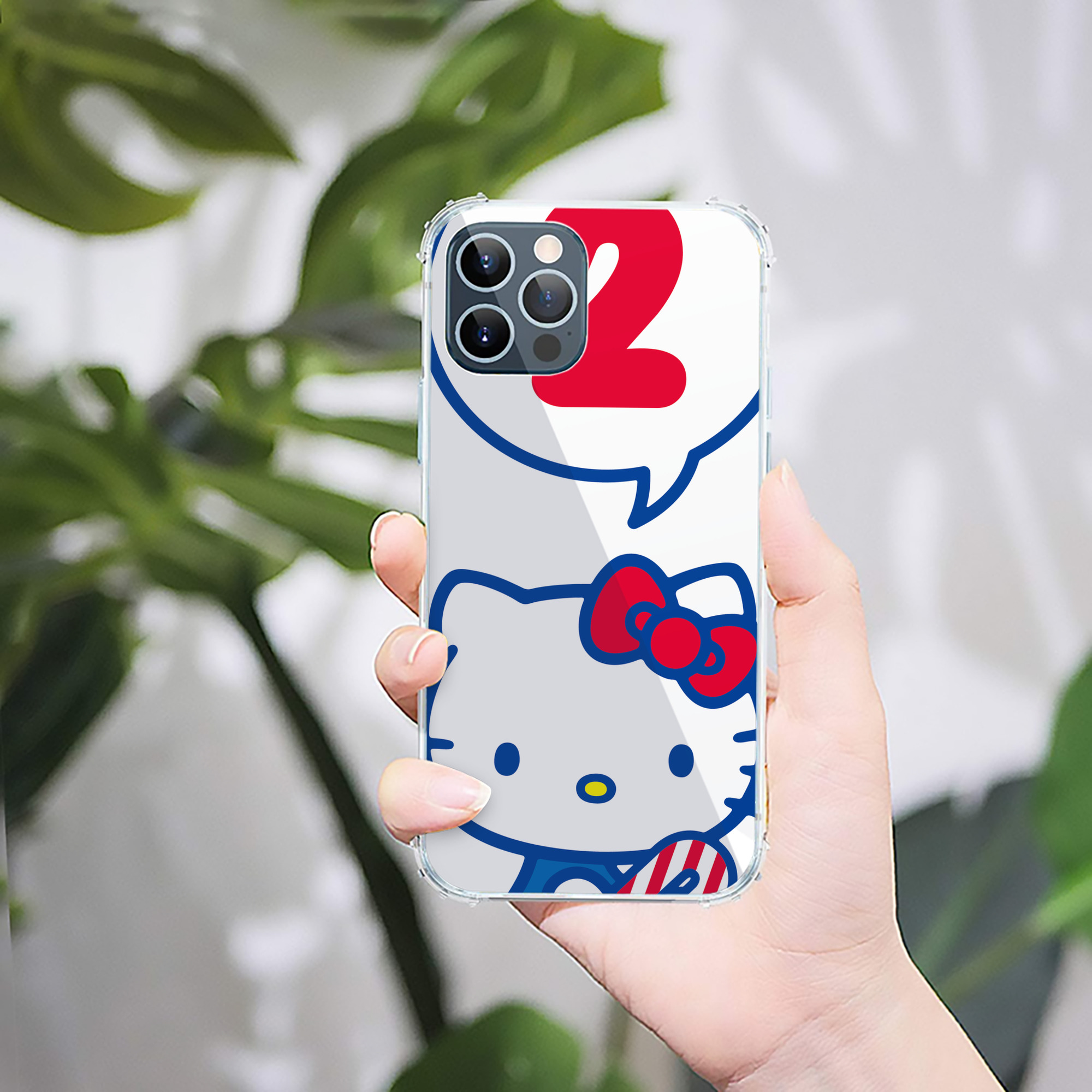 （画像用） Hello Kitty ハローキティ 【iPhone 12シリーズ対応】透明スマホケース（クリアソフトケース）